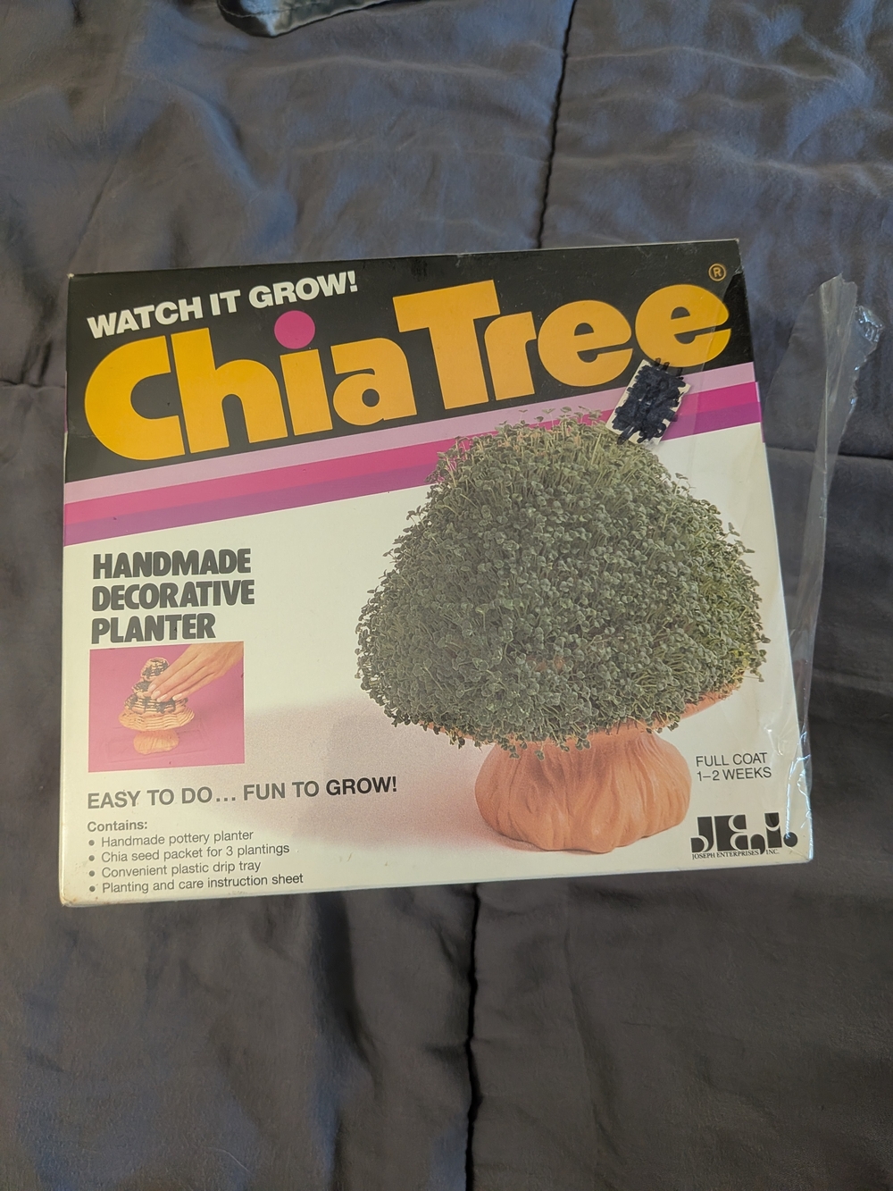Vintage Chia Tree Planter Kit Sealed NIB Retro Nostalgia Gift Terracotta Planter